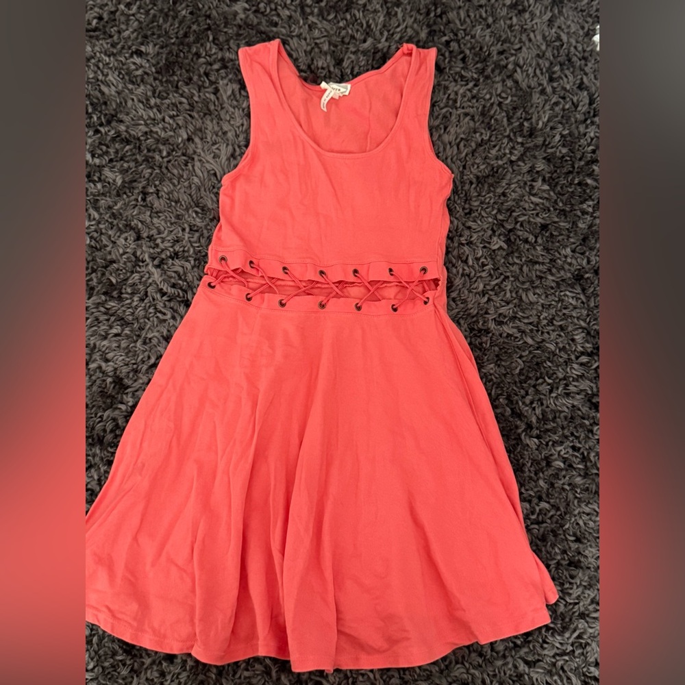 Coral Sleeveless Dress
